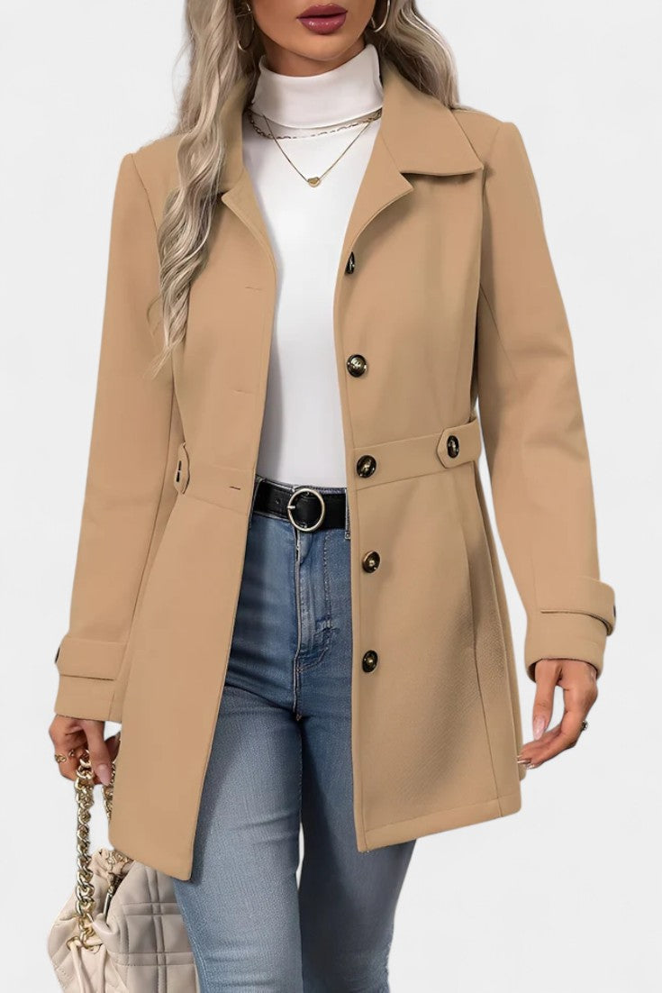Renée - Manteau à ceinture coupe ajustée