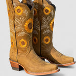 Sylvaine - Bottes western à broderie florale