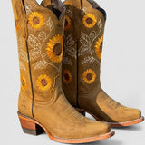 Sylvaine - Bottes western à broderie florale