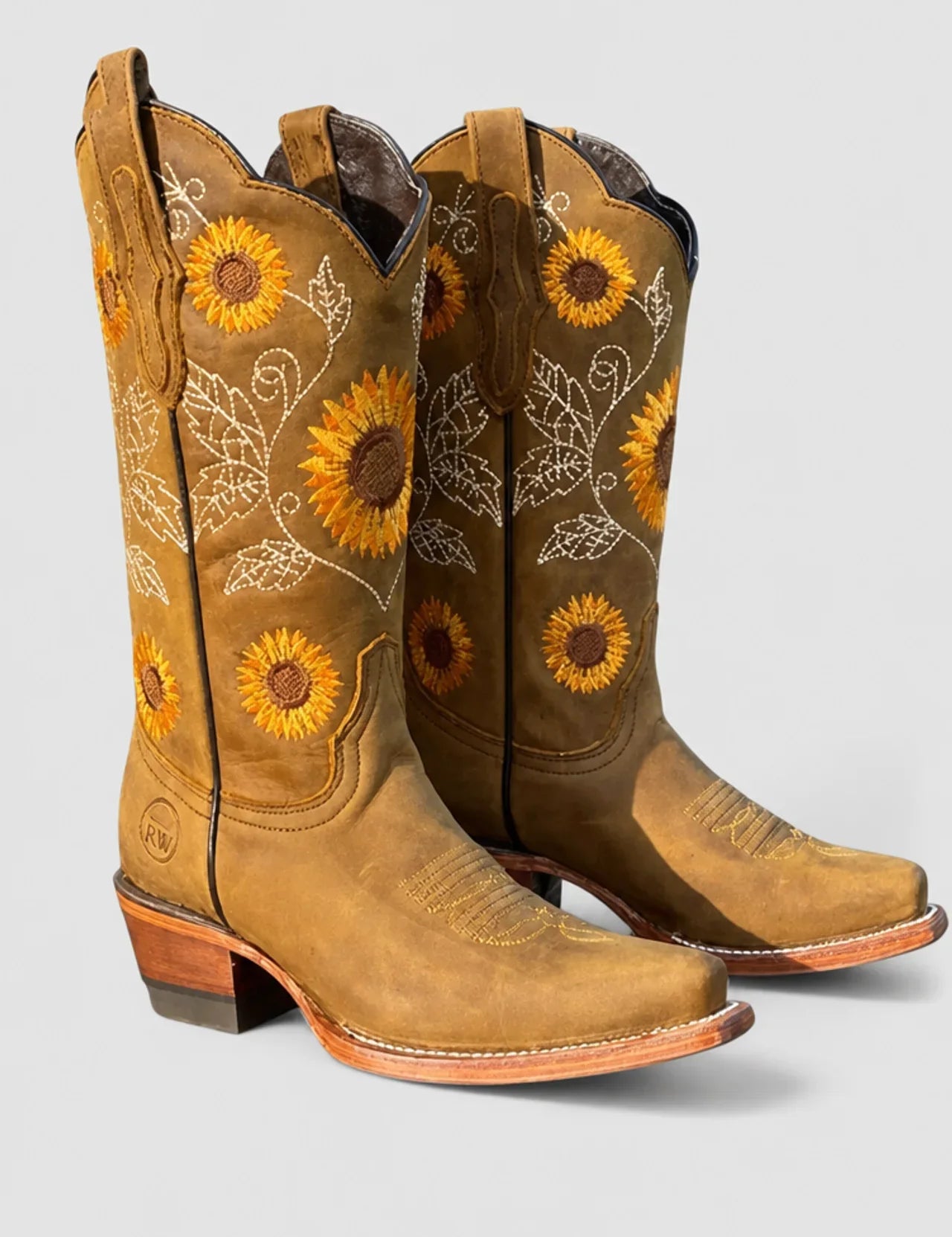 Sylvaine - Bottes western à broderie florale