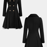 Aurélie - Manteau trapèze à double boutonnage