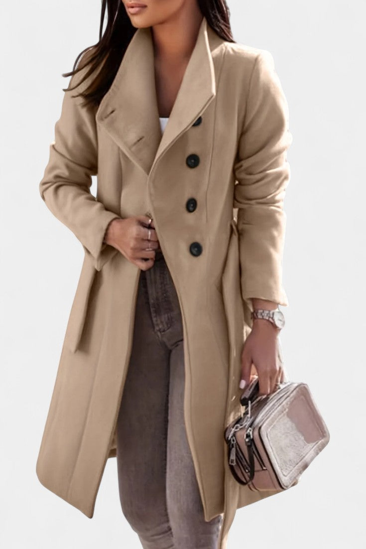 Odette - Manteau long à ceinture