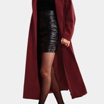 Éléonore - Manteau long portefeuille à ceinture