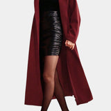 Éléonore - Manteau long portefeuille à ceinture