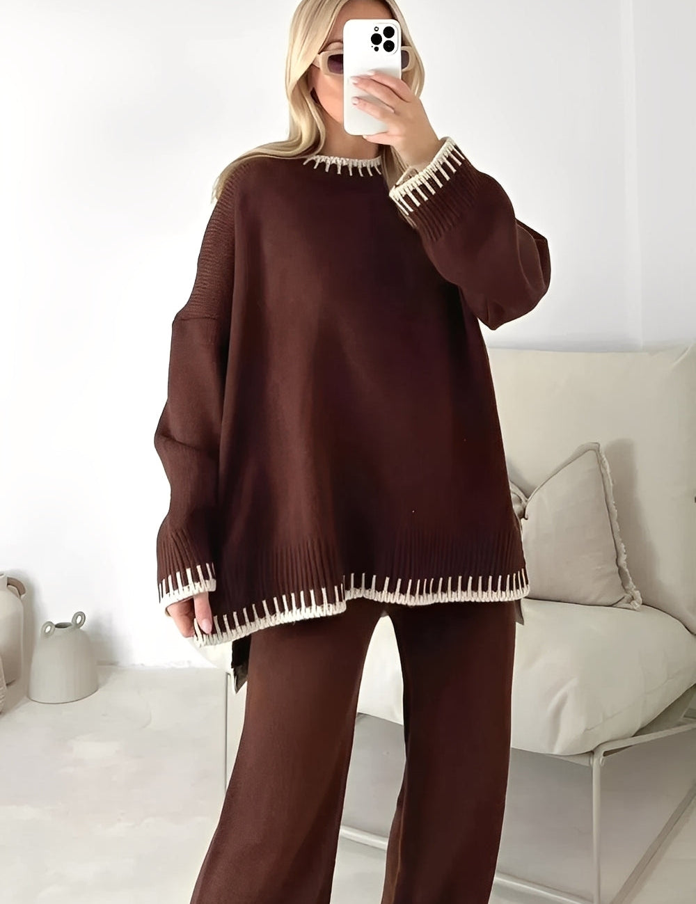 Kennedy – Ensemble Loungewear Femme en Tissu Doux – Tenue Confortable au Ajustement Décontracté pour le Quotidien