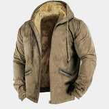 Haniel Veste d’Hiver Homme – Manteau Quotidien Doublé Polaire avec Capuche et Coupe Confort