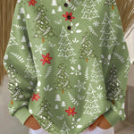 Ingrid - Pull de Noël vert à sapins - vue d'ensemble