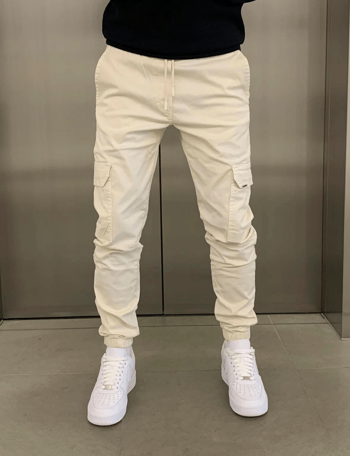 James Pantalon Jogger Cargo pour Homme – Coupe décontractée avec taille élastique et poches utilitaires