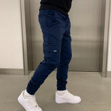 James Pantalon Jogger Cargo pour Homme – Coupe décontractée avec taille élastique et poches utilitaires