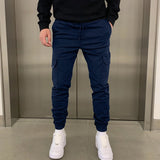 James Pantalon Jogger Cargo pour Homme – Coupe décontractée avec taille élastique et poches utilitaires