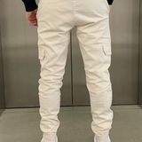 James Pantalon Jogger Cargo pour Homme – Coupe décontractée avec taille élastique et poches utilitaires