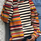 Savannah Pull Femme en Maille Rétro – Pull à Motif Vintage avec Manches Longues & Finition Côtelée