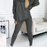 Leslie Ensemble Loungewear Femme – Set Hoodie & Legging Confort en Coton Mélangé