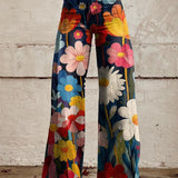 Léna - Pantalons Amples Floraux