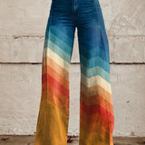 Léa - Pantalons Rétro Zigzag Élégants
