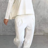 Emilie Ensemble Femme – Tenue à Col Rond en Spandex Confortable et Élégante au Style Moderne