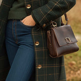 Peyton Manteau Femme Laine – Long Manteau À Carreaux Élégant avec Coupe Ajustée & Chaleur Légère