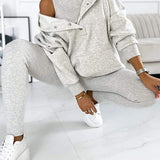 Lysa Ensemble Loungewear Femme – Set Confortable avec Sweat à Poche Kangourou & Pantalon Taille Haute