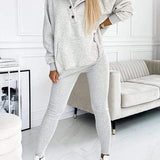 Leslie Ensemble Loungewear Femme – Set Hoodie & Legging Confort en Coton Mélangé