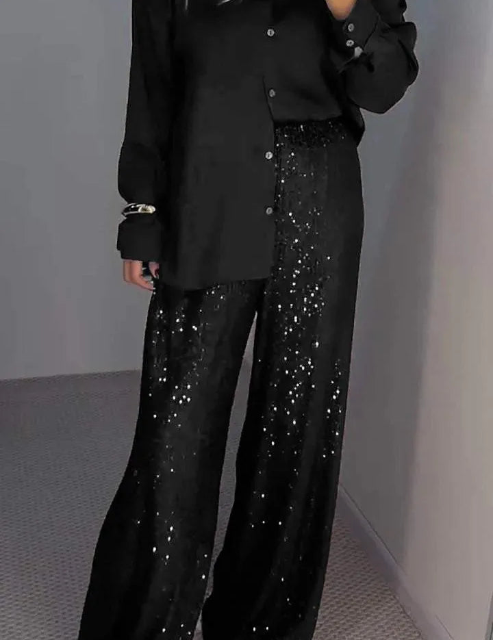 Sydney Ensemble Pailleté Femme – Tenue Tendance Deux-Pièces au Design Élégant et Brillant