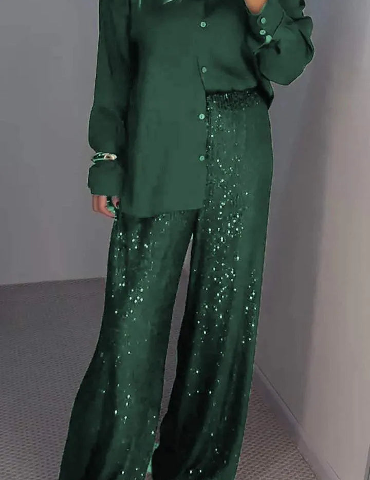 Sydney Ensemble Pailleté Femme – Tenue Tendance Deux-Pièces au Design Élégant et Brillant