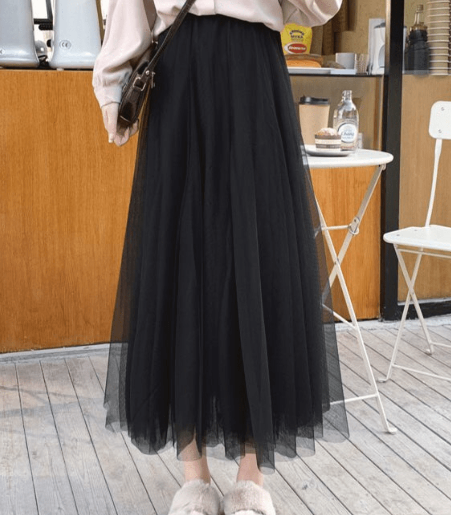 Shandria Jupe en Tulle Femme – Jupe Midi Légère en Tulle et Polyester, Coupe Élégante et Fluide