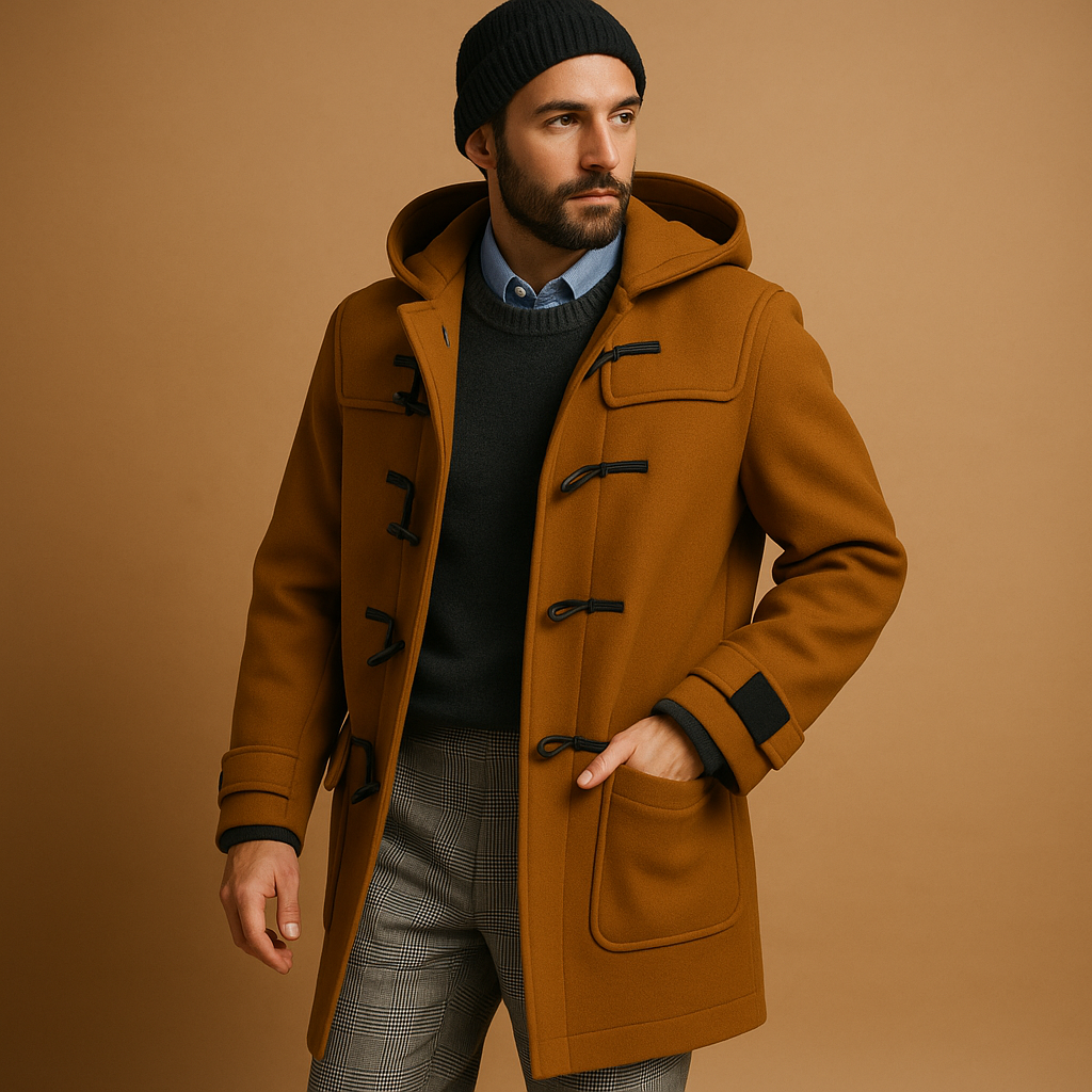 Seth Manteau Long Homme – Coupe Allongée Élégante avec Fermeture Frontale & Poches Latérales