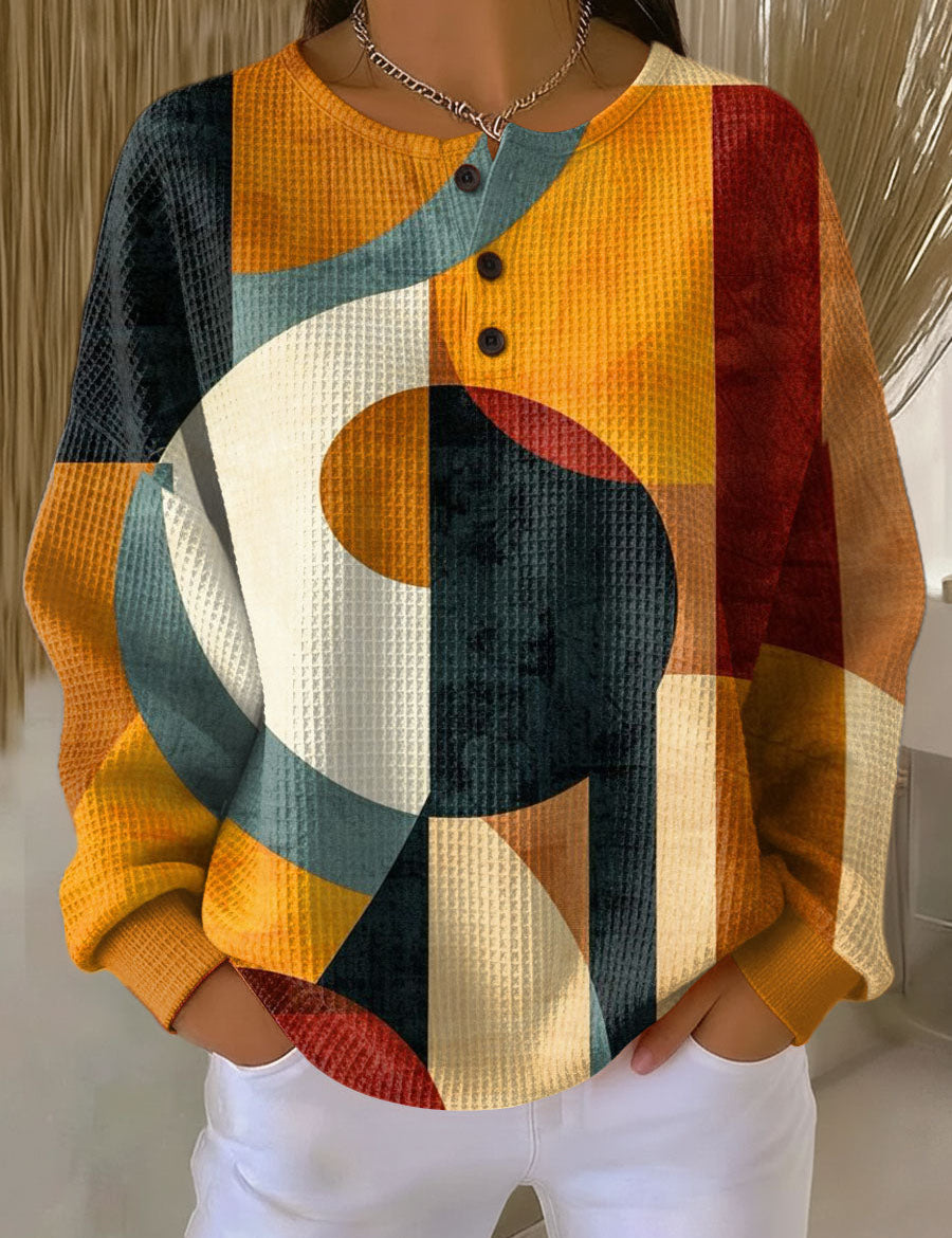 Léa - Pull à motif géométrique - vue d'ensemble