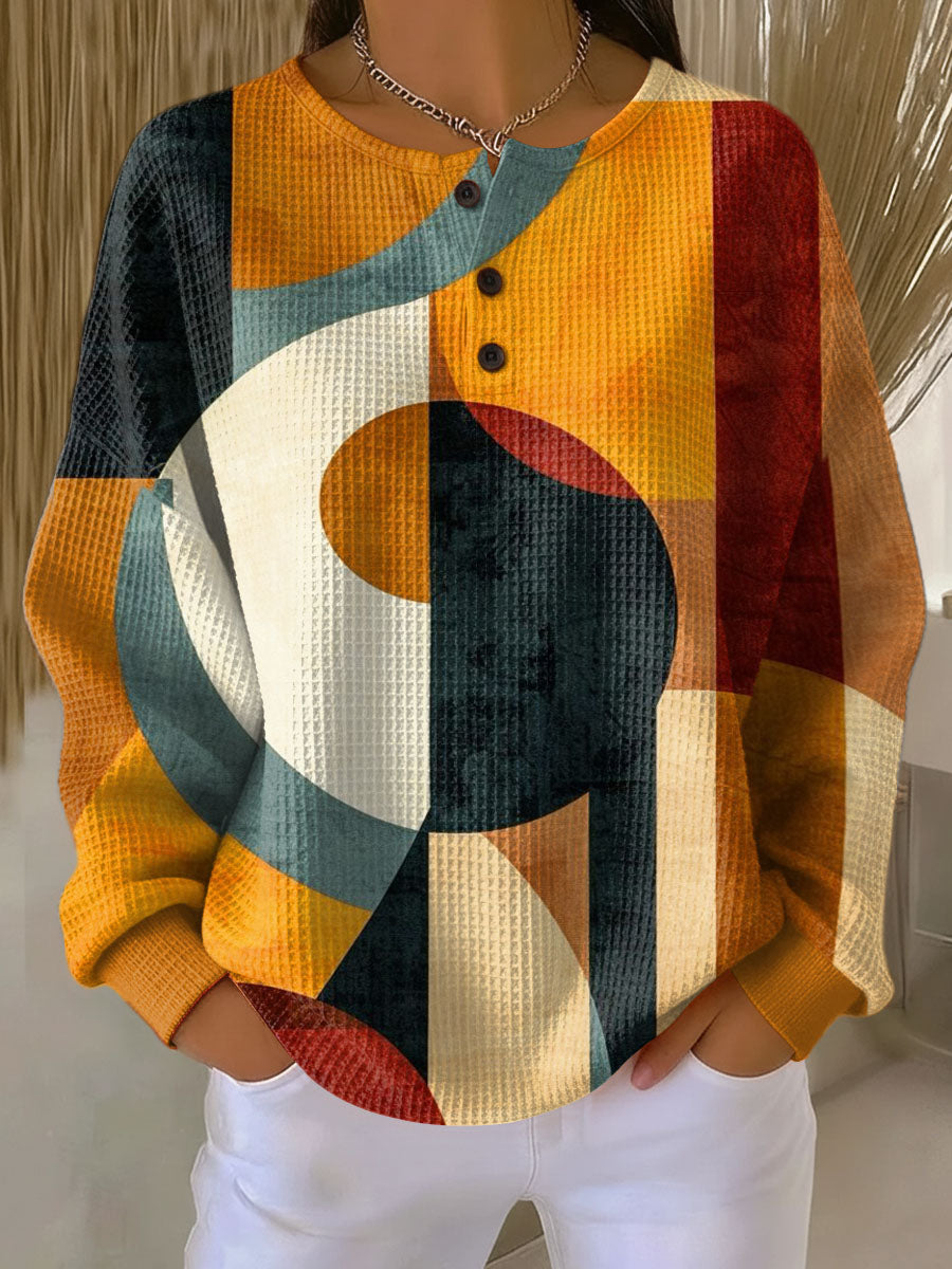 Léa - Pull à motif géométrique - vue d'ensemble