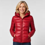 Lucile - Veste mi-saison rouge foncé