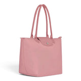 Olympe - Grand cabas pliable en vieux rose - vue rapprochée