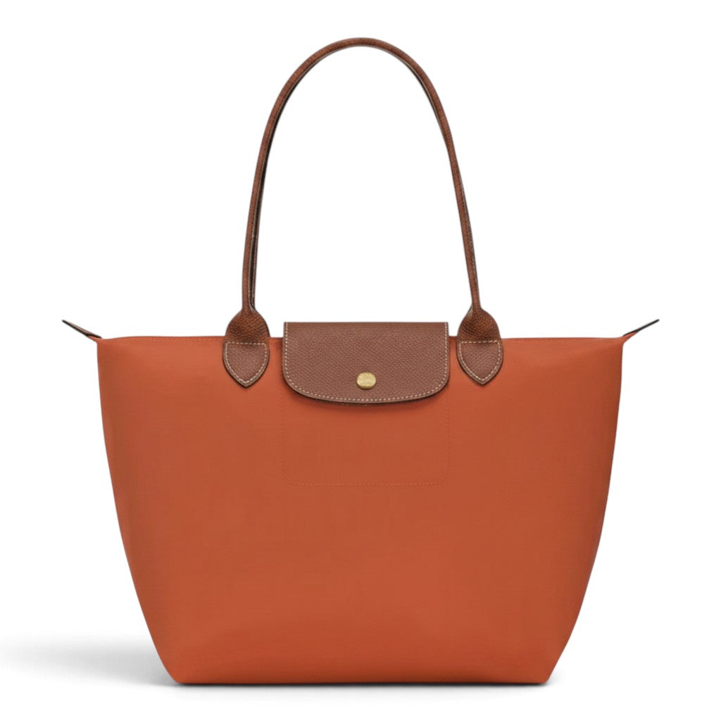 Rolande - Grand cabas pliable en orange rouille - vue d'ensemble