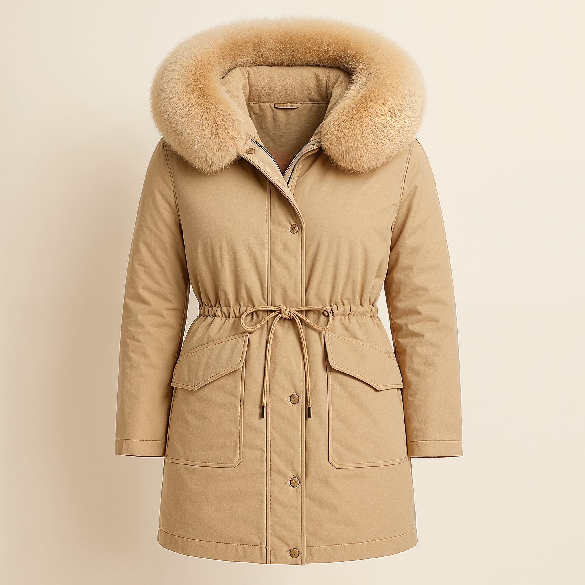 Lianna Parka Femme Hiver – Imperméable, Capuche Oversize & Taille Ajustable