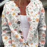 Margot - Cardigan à motif floral aquarelle - vue d'ensemble