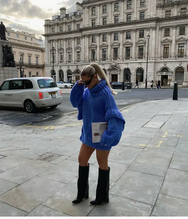 Minerva Pull Oversize Femme – Robe Pull Polyvalente Coupe Relax en Tissu Doux