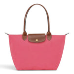 Octavie - Grand cabas pliable en corail rose - vue d'ensemble