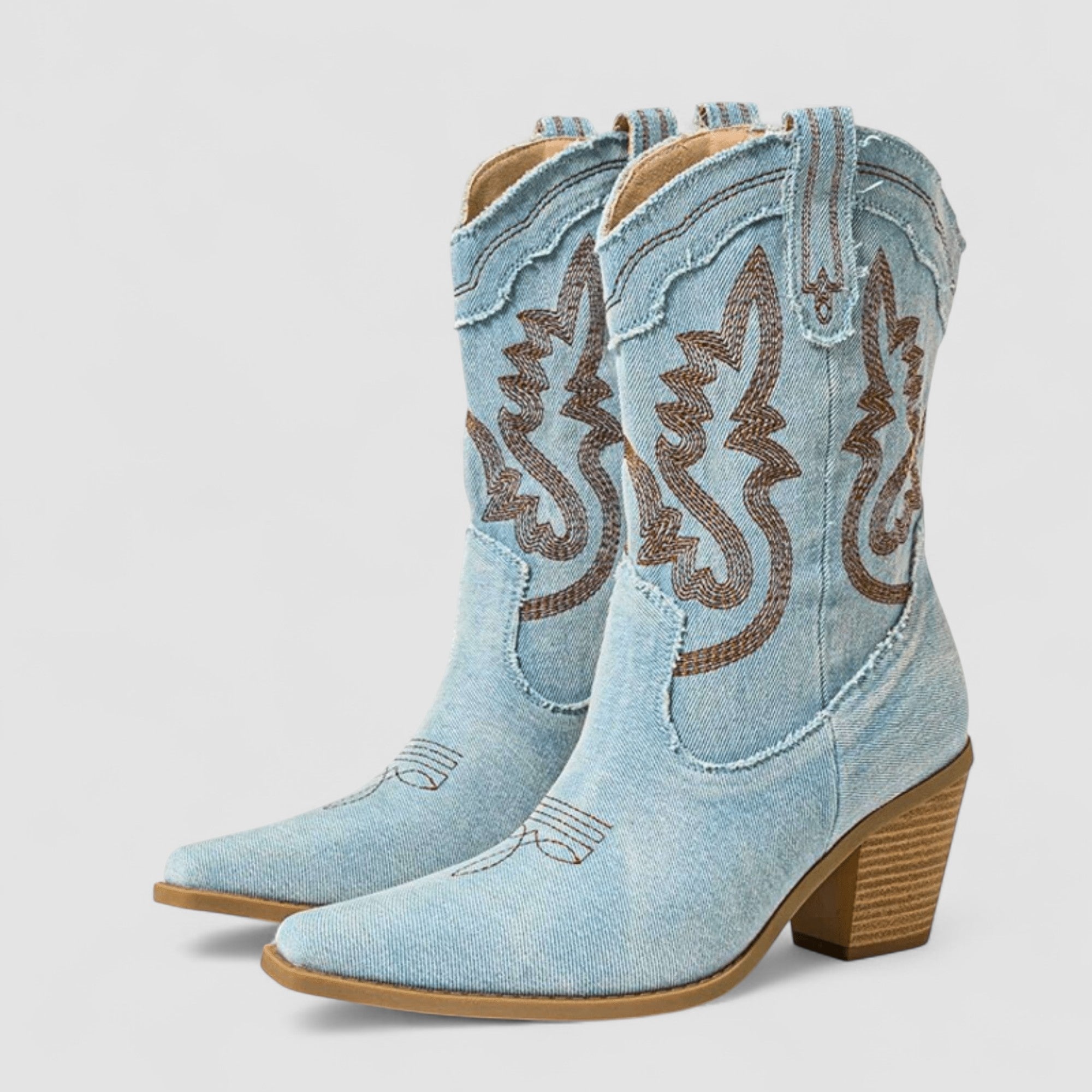 Camille - Bottines western à broderies