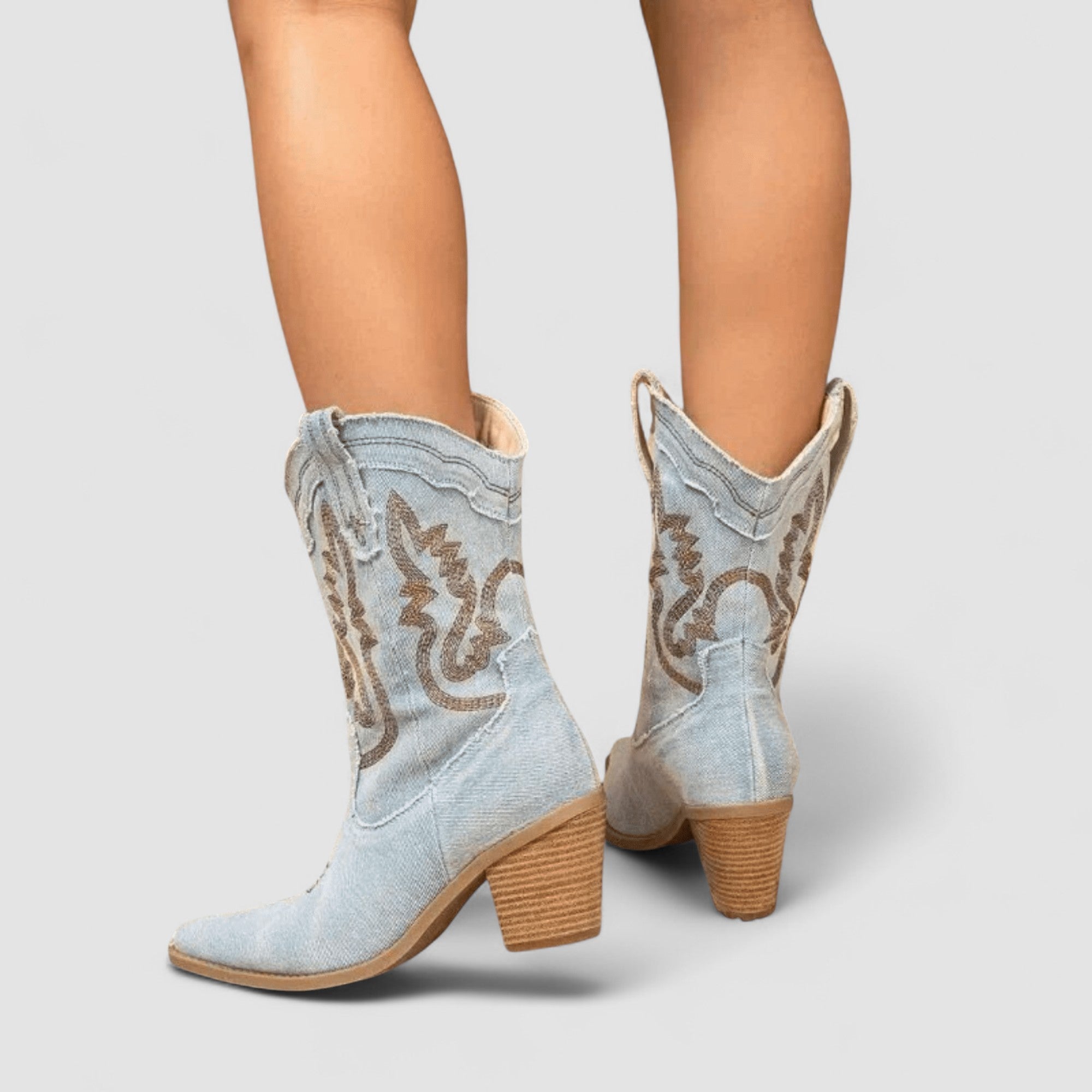 Camille - Bottines western à broderies
