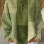 Nora - Pull patchwork dans les tons verts - vue d'ensemble