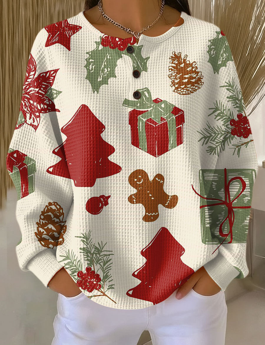 Olivia - Pull de Noël à sapins et cadeaux - vue d'ensemble