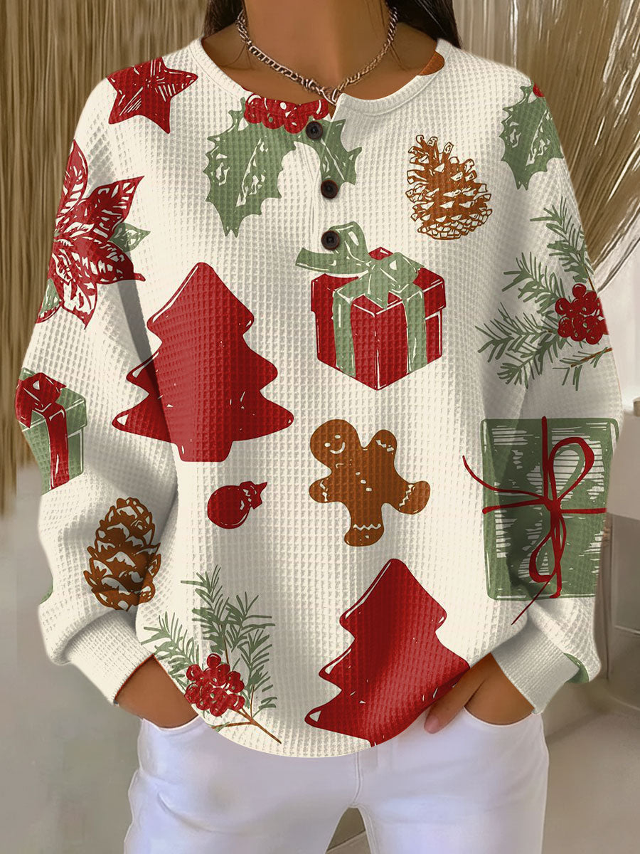 Olivia - Pull de Noël à sapins et cadeaux - vue d'ensemble