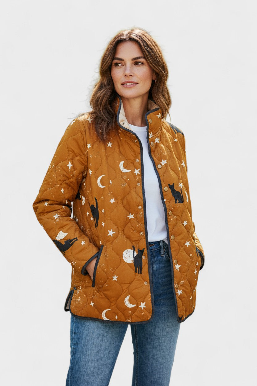 Orianne - Veste matelassée à rayures graphiques - vue d'ensemble