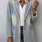 Armande - Blazer surdimensionné de style vintage avec bords bruts - vue d'ensemble