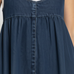 Karen - robe longue en denim lavé vintage pour femme - vue 3