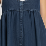 Karen - robe longue en denim lavé vintage pour femme - vue 3