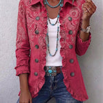 Cyrielle - Veste à volants imprimé paisley vintage - vue d'ensemble