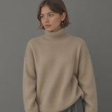Sydney Pull Femme Col Roulé Oversize en Cachemire – Doux, Chaud & Élégant