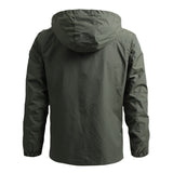 Alain Veste Outdoor Homme Imperméable – Coupe-Vent en Polyamide avec Capuche Ajustable