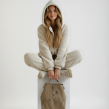 Madelyn Ensemble Loungewear Femme en Polaire Teddy – Ultra-Doux, Coupe Décontractée avec Design Douillet Beige