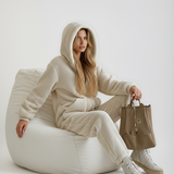 Madelyn Ensemble Loungewear Femme en Polaire Teddy – Ultra-Doux, Coupe Décontractée avec Design Douillet Beige